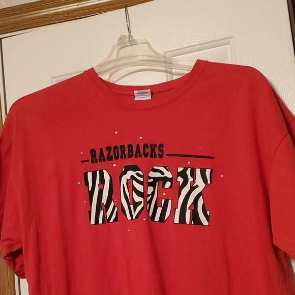 💎 Bling tee Arkansas Razorbacks unisex sz XL - Picture 2 of 5